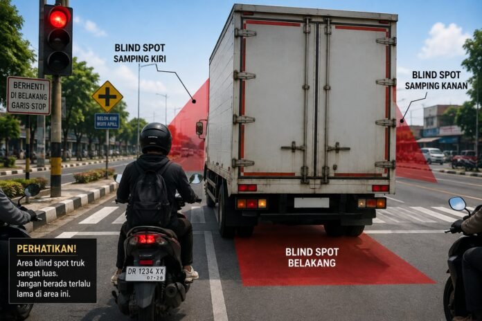 Jangan Berhenti Tepat Di Samping Kendaraan Besar