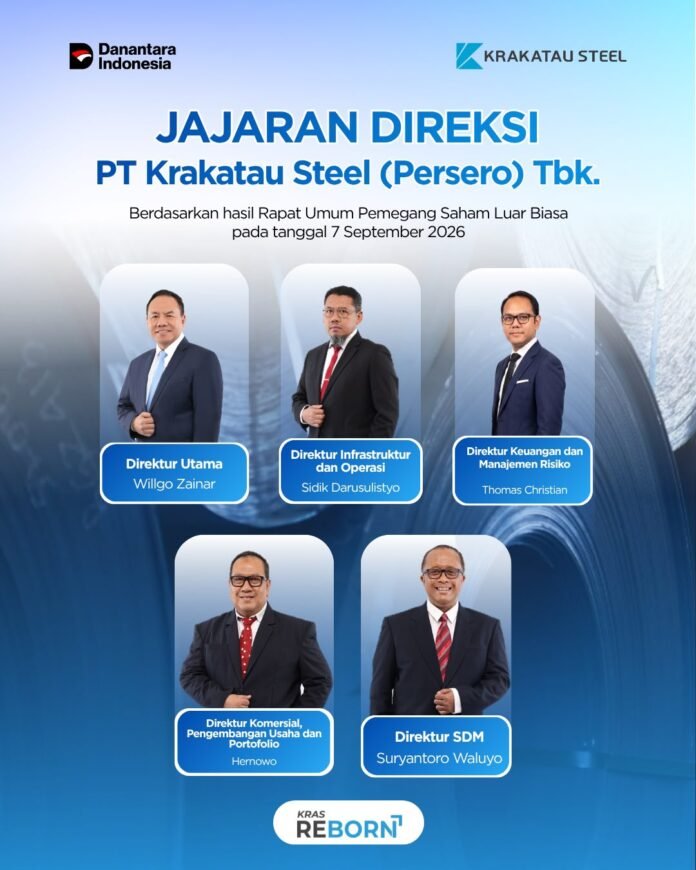 Putra NTB, Willgo Zainar Ditunjuk Jadi Dirut Krakatau Steel