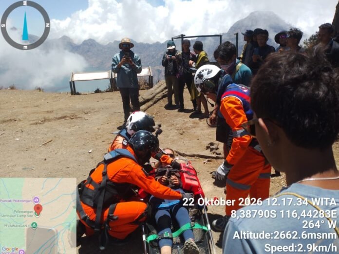 Pendaki Asal Belanda Jatuh di Jalur Menuju Pelawangan Rinjani
